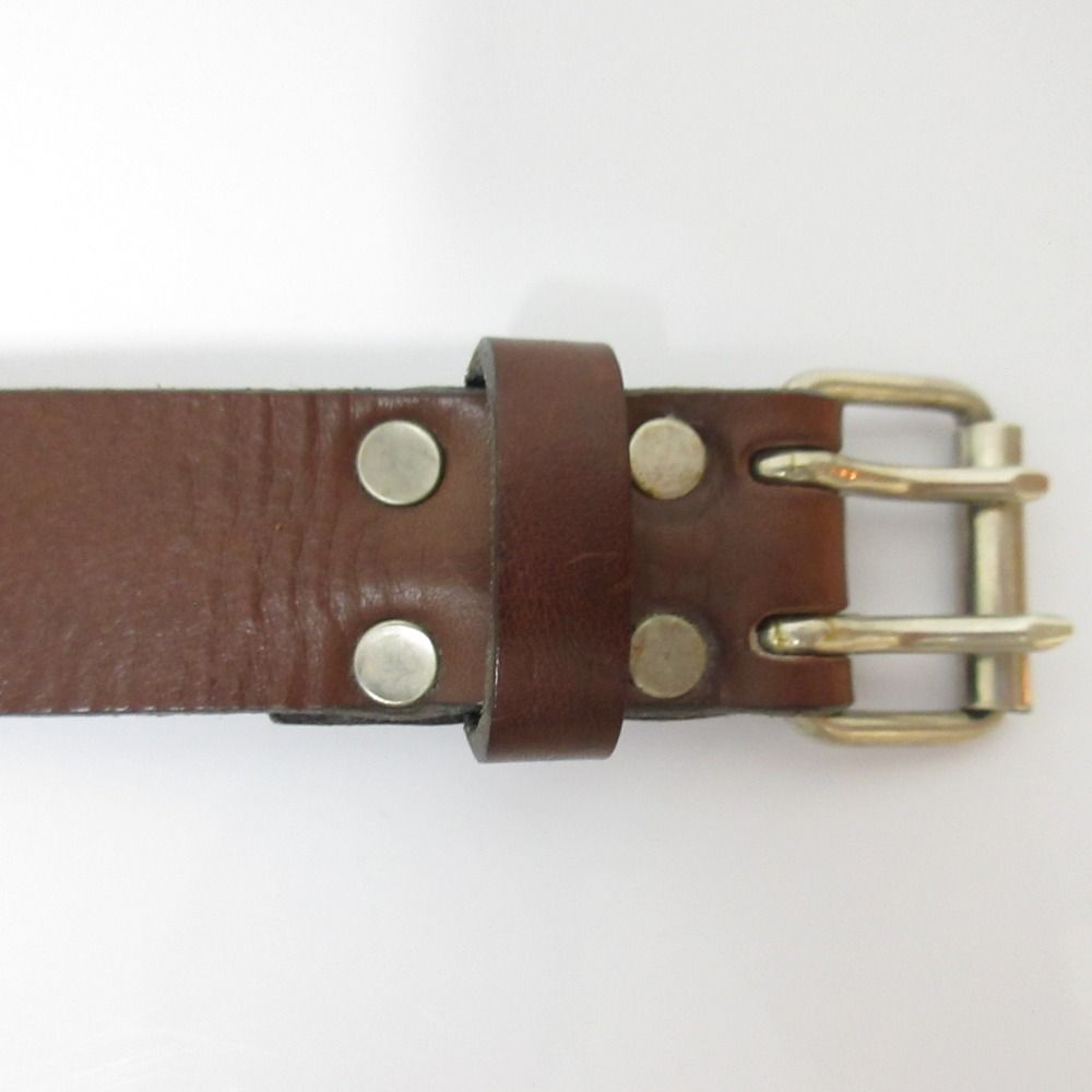 良品 MHL. マーガレットハウエル レザー ナローベルト ブラウン