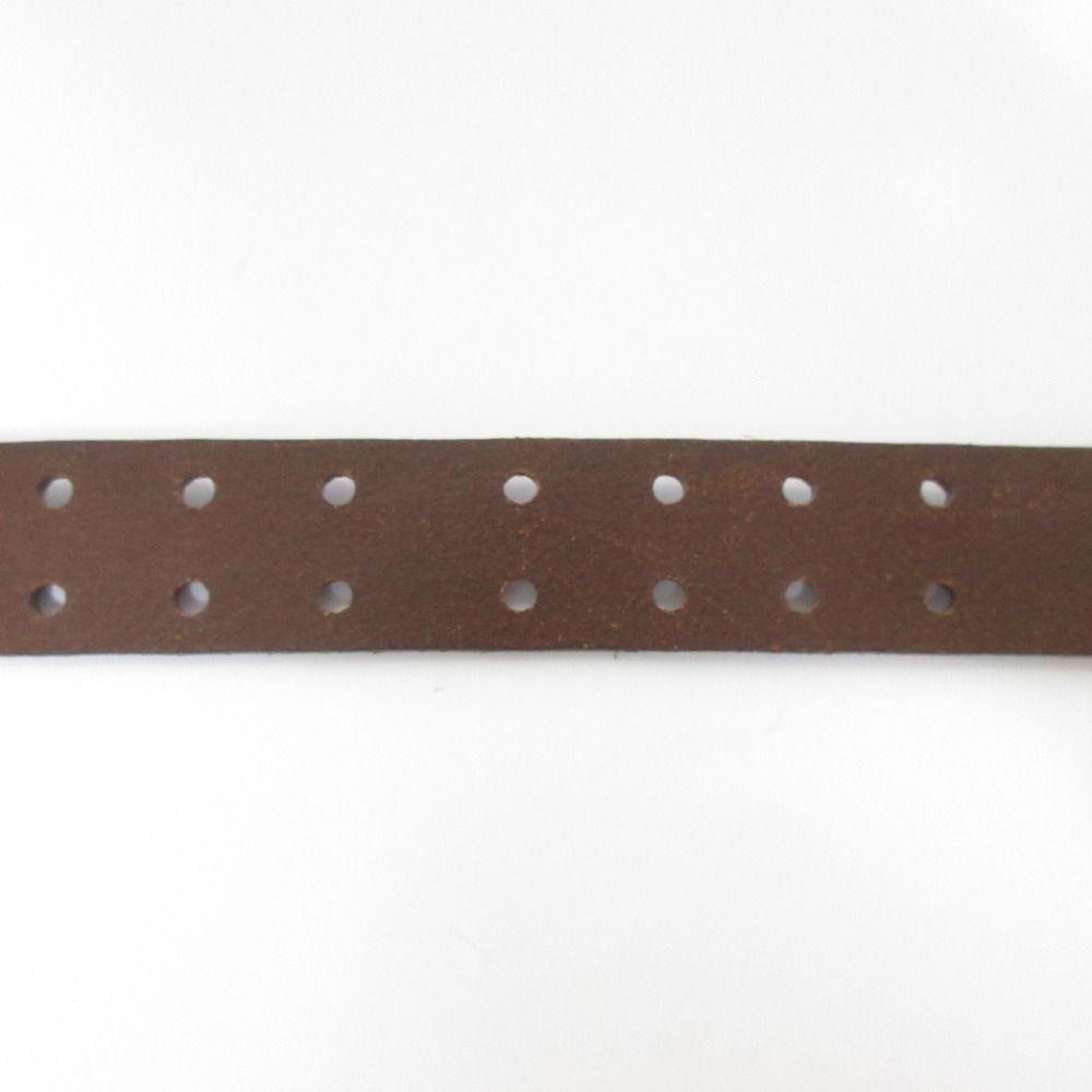 良品 MHL. マーガレットハウエル レザー ナローベルト ブラウン