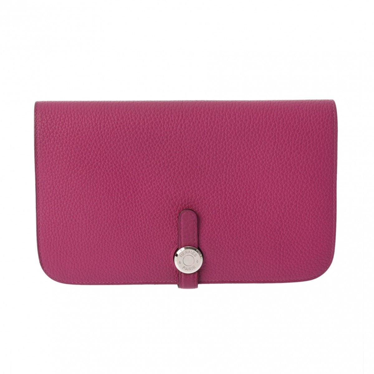 エルメス ドゴン GM ローズパープル C刻印 2018年頃 ユニセックス トゴ 長財布