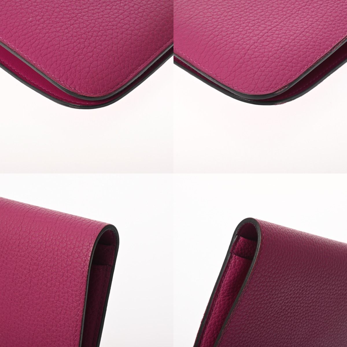  エルメス ドゴン GM ローズパープル C刻印 2018年頃 ユニセックス トゴ 長財布 名刺入れ 小物