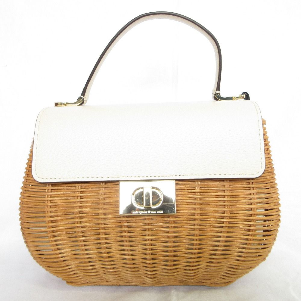 Kate Spade YORK ケイトスペード ニューヨーク バスケットバッグ ハンドバッグ ベージュ レディース 古着