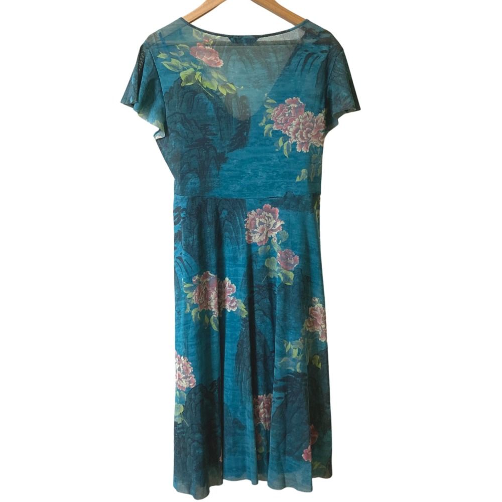 TAM ヴィヴィアンタム フラワープリント パワーネットドレス ワンピース サイズ1 マルチ レディース 古着