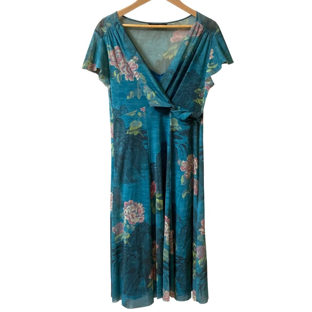 TAM ヴィヴィアンタム フラワープリント パワーネットドレス ワンピース サイズ1 マルチ レディース 古着