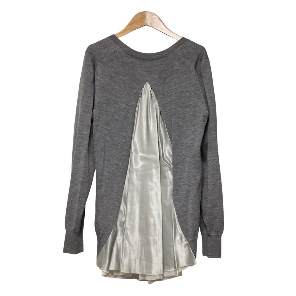 美品 sacai luck サカイラック ドッキング ニットカーディガン