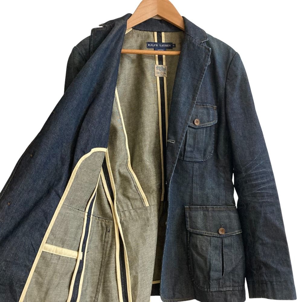 美品 RALPH LAUREN ラルフローレン デニムテーラードジャケット サイズ