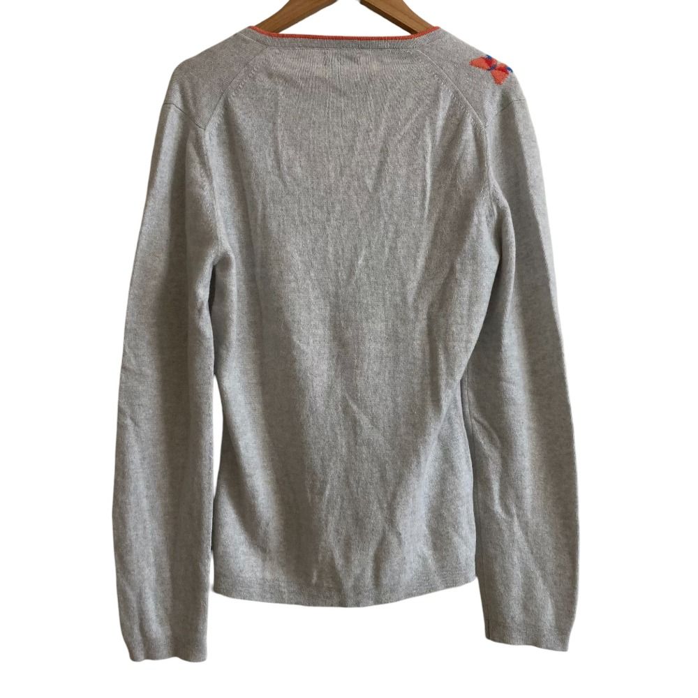 美品 Ballantyne バランタイン リボン柄 カシミヤ100％ Vネック ニット