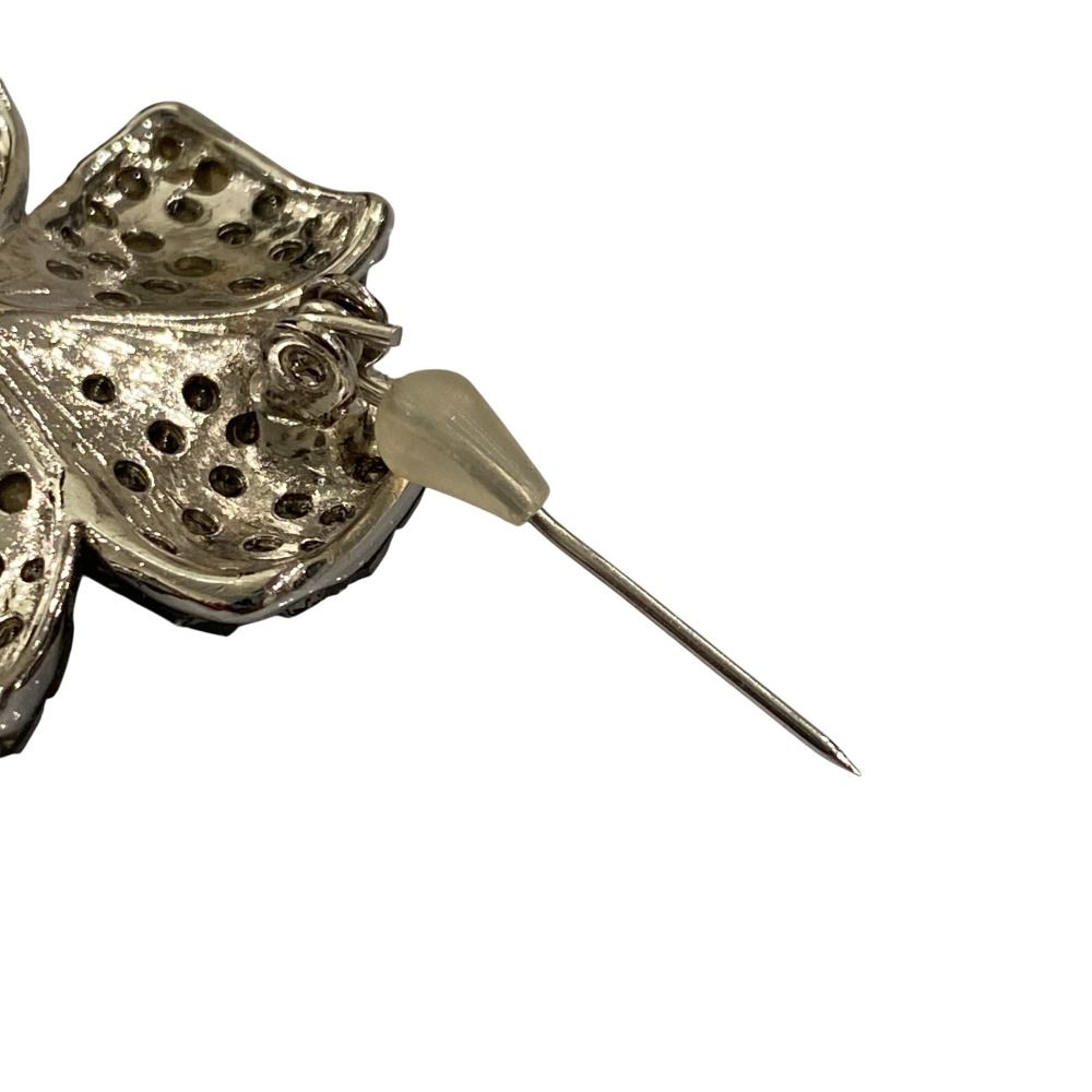 美品 FOXEY フォクシー Fleur フラワーモチーフ ラインストーン