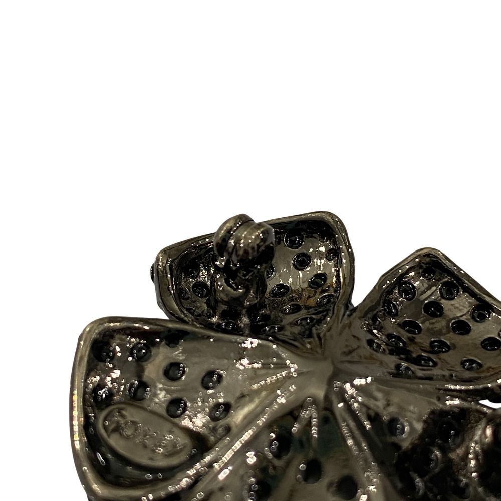 美品 FOXEY フォクシー Fleur フラワーモチーフ ラインストーン