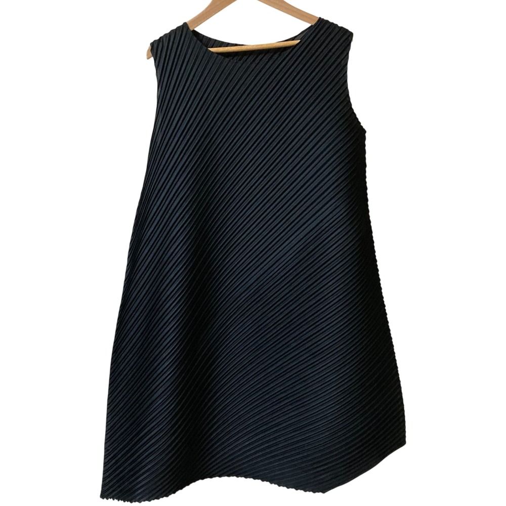 PLEATS PLEASE 横段　ワンピース　バウンス　プリーツプリーズ 美品 PLEATS PLEASE ISSEY MIYAKE プリーツプリーズ バウンス