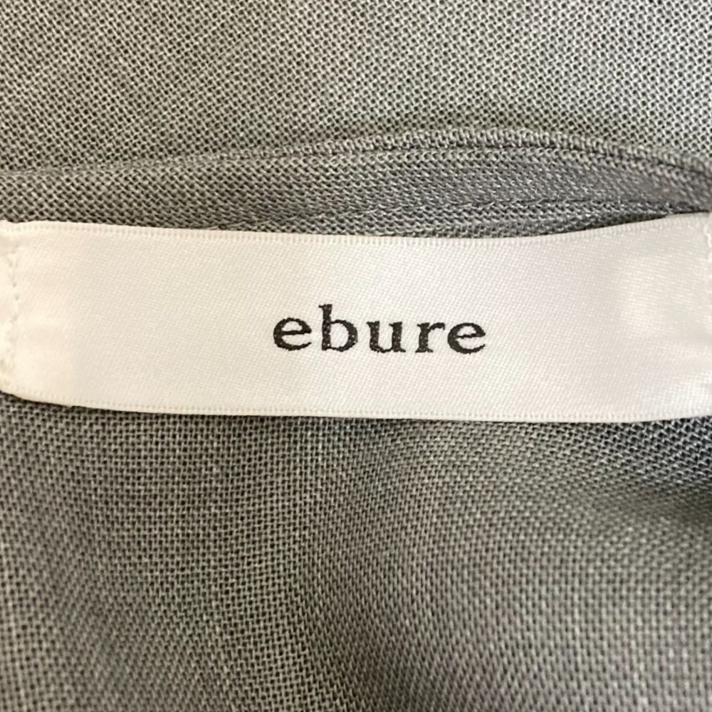  24 AW ebure エブール 2 WAY クリアボイル ケープ ブラウス グレー レディース 古着 ノースリーブ シャツ ブラウス