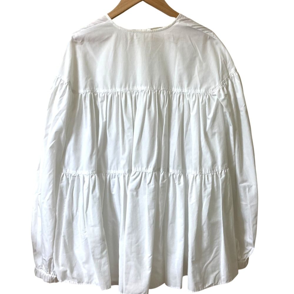 良品 yori ヨリ ボリュームギャザー ブラウス Fサイズ ホワイト