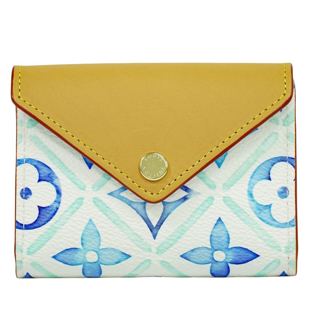 ルイヴィトン LOUIS VUITTON LV バイ ザ プール モノグラム タイル トランプケース ポーチ ラグーン ブルー ホワイト GI 1100 ビトン 雑貨小物 フォロー割