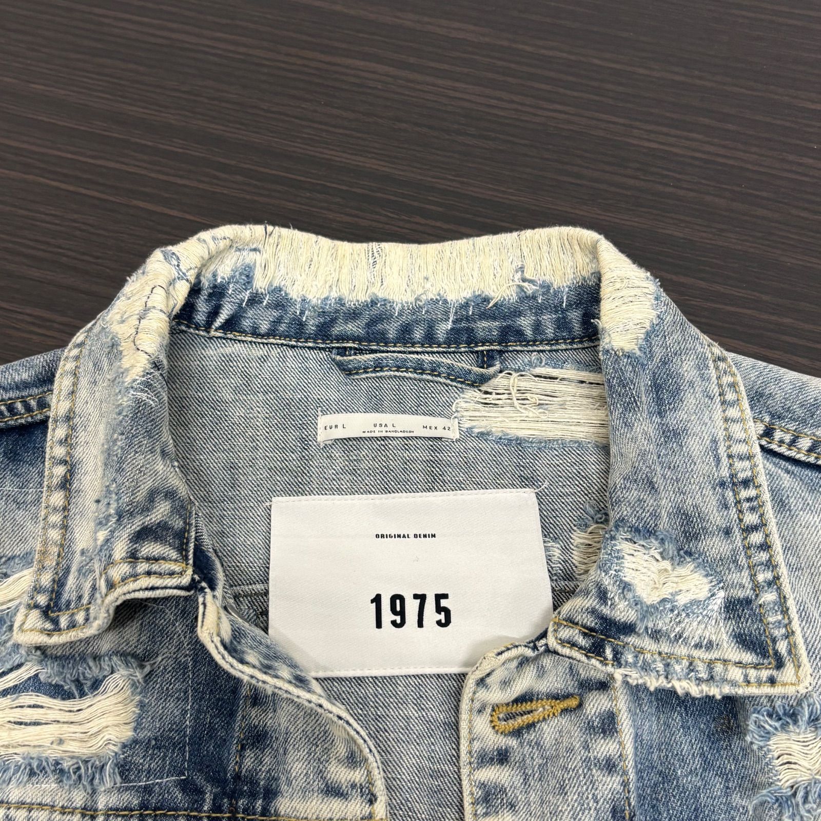 ☆ZARA ザラ 1975 デニムジャケット Gジャン ダメージ アウター ライト ☆ZARA ザラ 1975 デニムジャケット Gジャン ダメージ アウター ライト