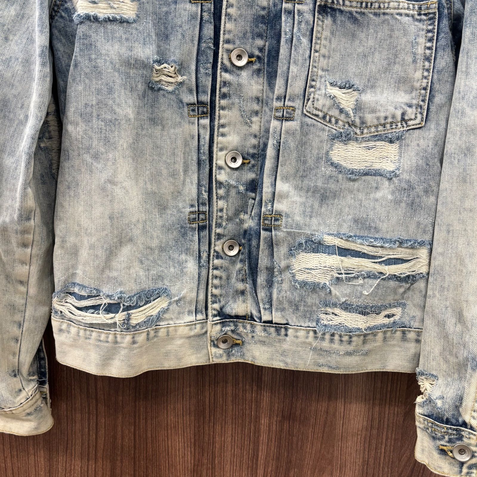 ☆ZARA ザラ 1975 デニムジャケット Gジャン ダメージ アウター ライト