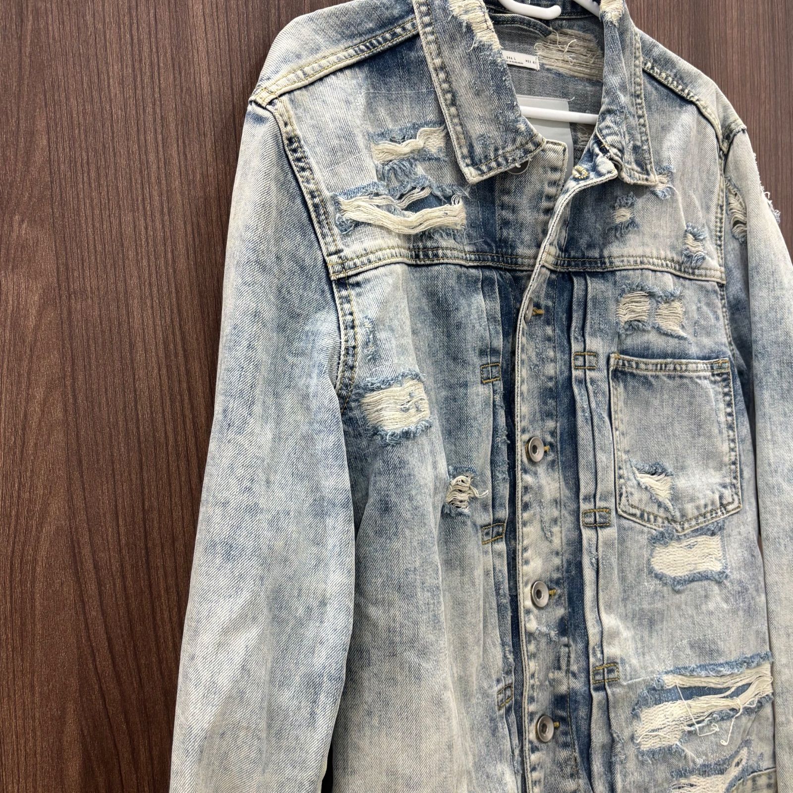 ☆ZARA ザラ 1975 デニムジャケット Gジャン ダメージ アウター ライト