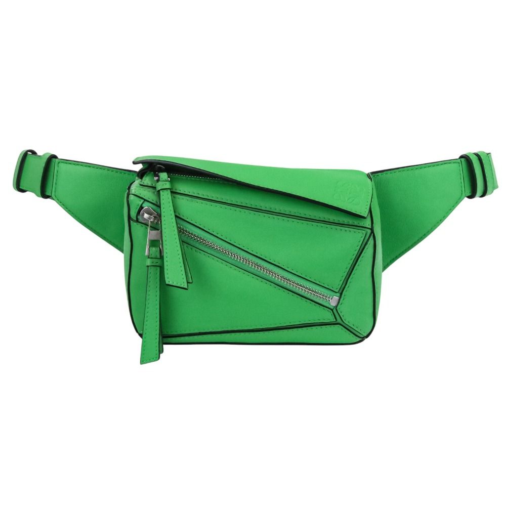 LOEWE ロエベ PUZZLE MINI BUMBAG パズルエッジ バムバッグ ミニ ウエストバッグ ボディバッグ アップルグリーン レディース 古着