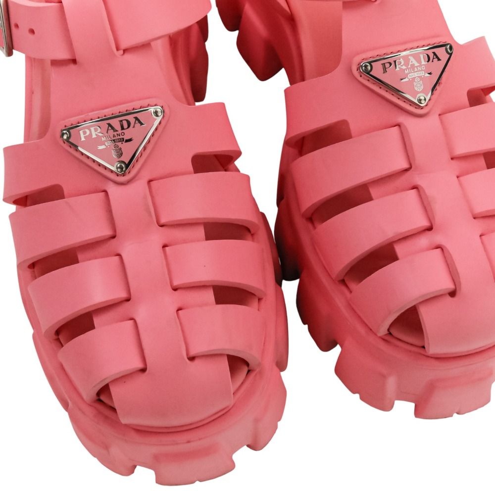 美品 PRADA プラダ モノリス トライアングルロゴプレート