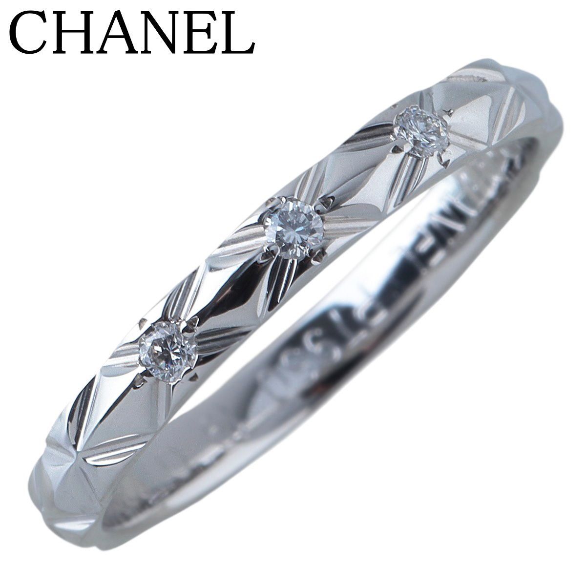 シャネル マトラッセ ダイヤ リング スモール #47 3PD PT950 J2821型