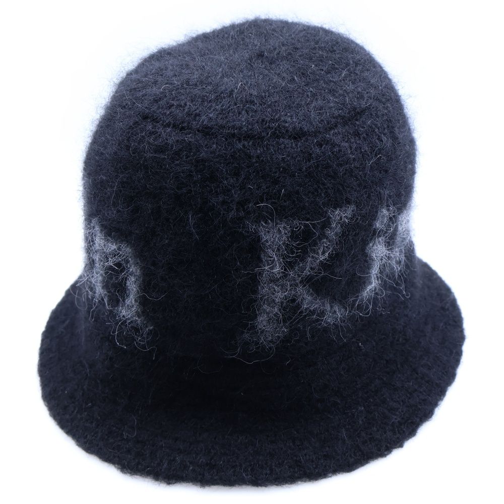 Matin Kim (マーティンキム) ロゴジャガード バケットハット 帽子 ブラック