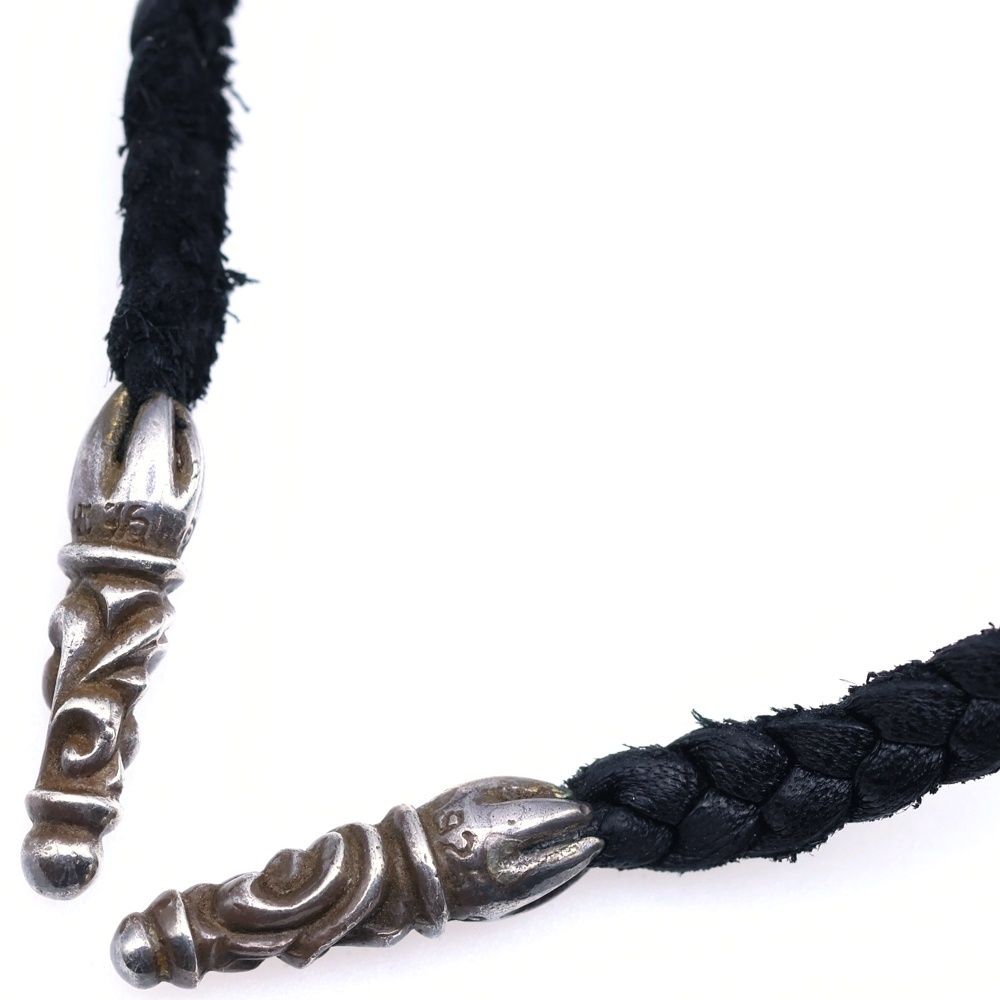 CHROME HEARTS (クロムハーツ) LEATHER BRAID スクロールレザー