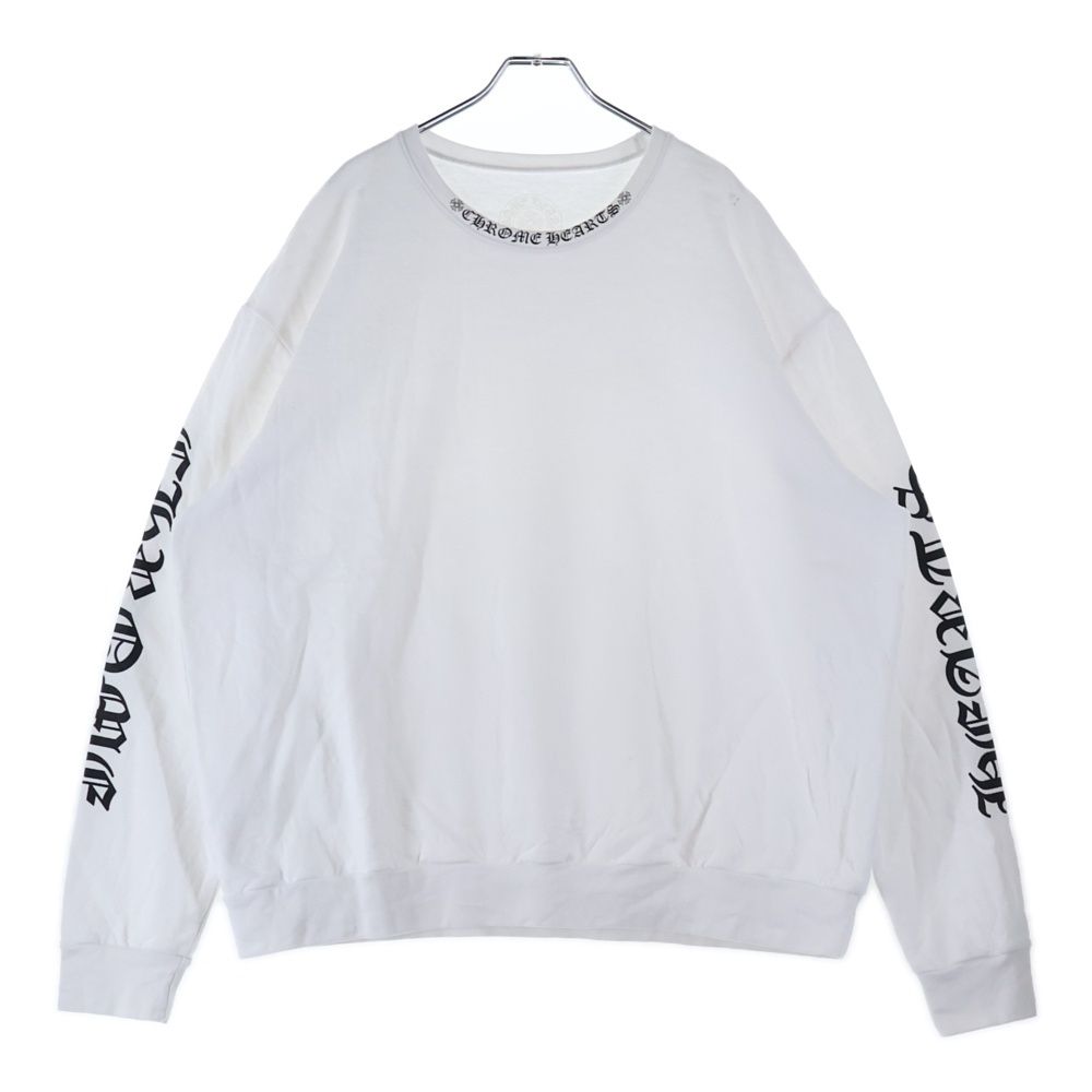 CHROME HEARTS (クロムハーツ) SWTSHRT PLVR ネックロゴプリント