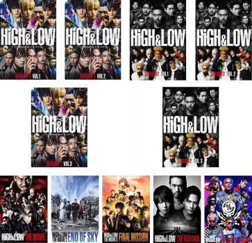 HiGH & LOW(11枚セット)TV版 SEASON1 全3巻、SEASON2 全3巻 + THE