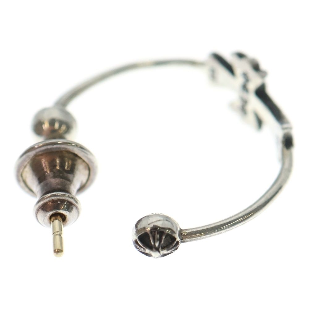 スキニーベイビーファットクロスフープピアス シルバー