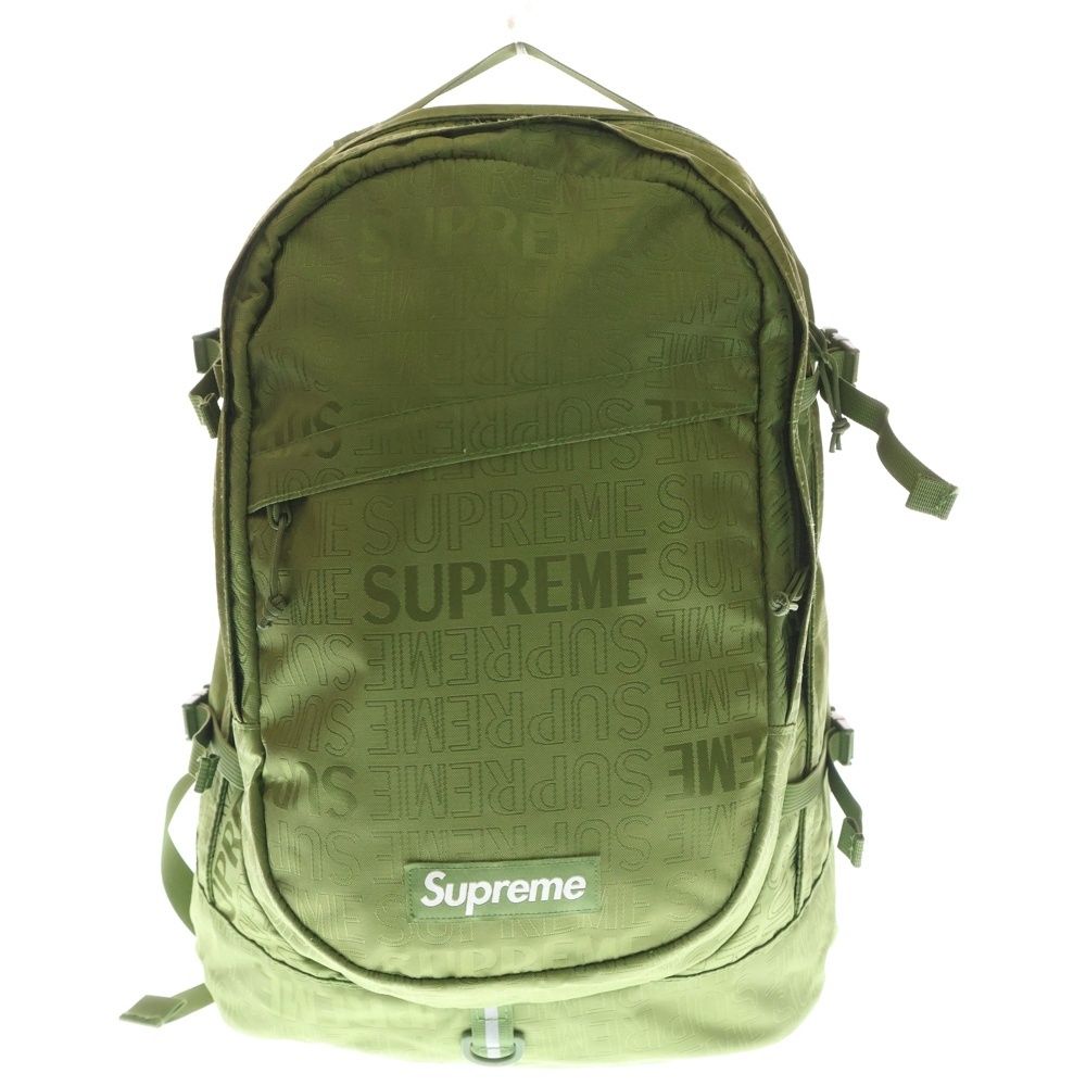 SUPREME (シュプリーム) 19SS Backpack Olive 総柄ロゴバックパック