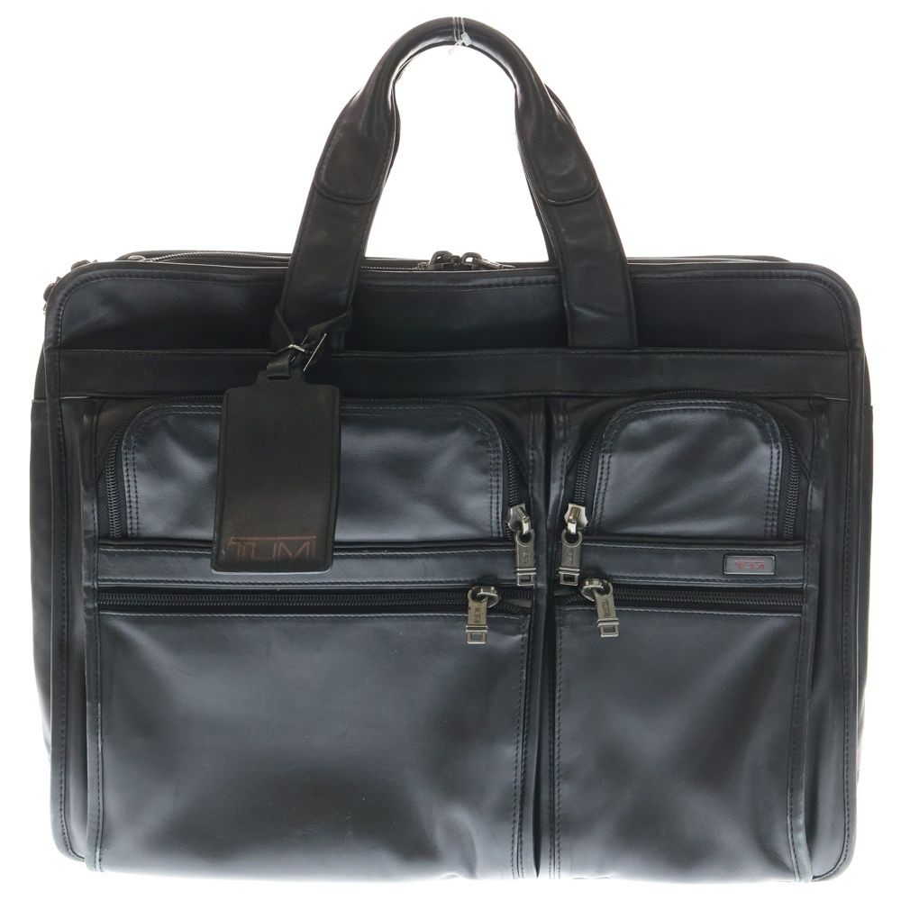 TUMI (トゥミ) ロゴプレート付き オールレザー エクスペンダブル