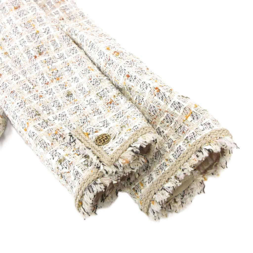 ONWARD 23区ノーカラージャケット ベージュ系 38