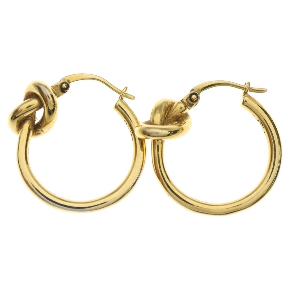 CELINE (セリーヌ) ノット スモールフープ ピアス ゴールド GP - メルカリ