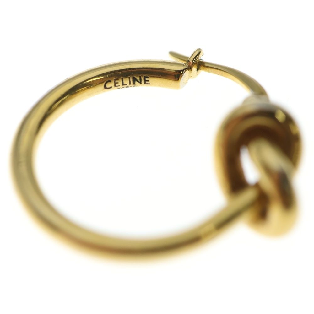 CELINE (セリーヌ) ノット スモールフープ ピアス ゴールド GP - メルカリ