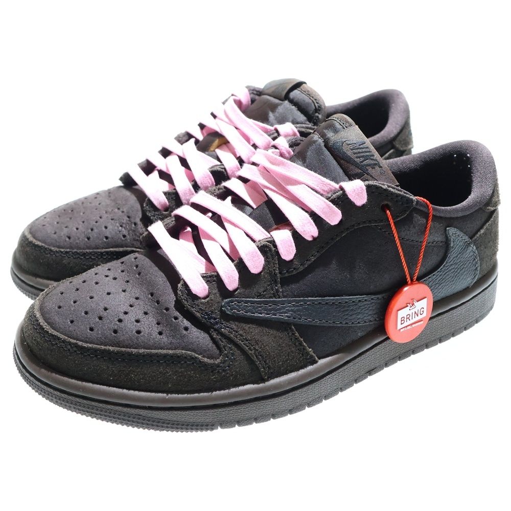 NIKE ナイキ ×TRAVIS SCOTT AIR JORDAN 1 LOW OG SP トラヴィススコット エアジョーダン1 スエードレザー ローカットスニーカー ブラウン レディース DM 7866-202 US 7 24.0 cm