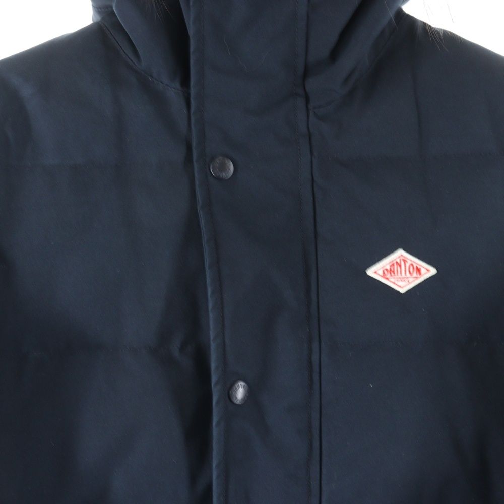 DANTON (ダントン) ファー付き フロントワンポイントロゴ刺繍 ダウン