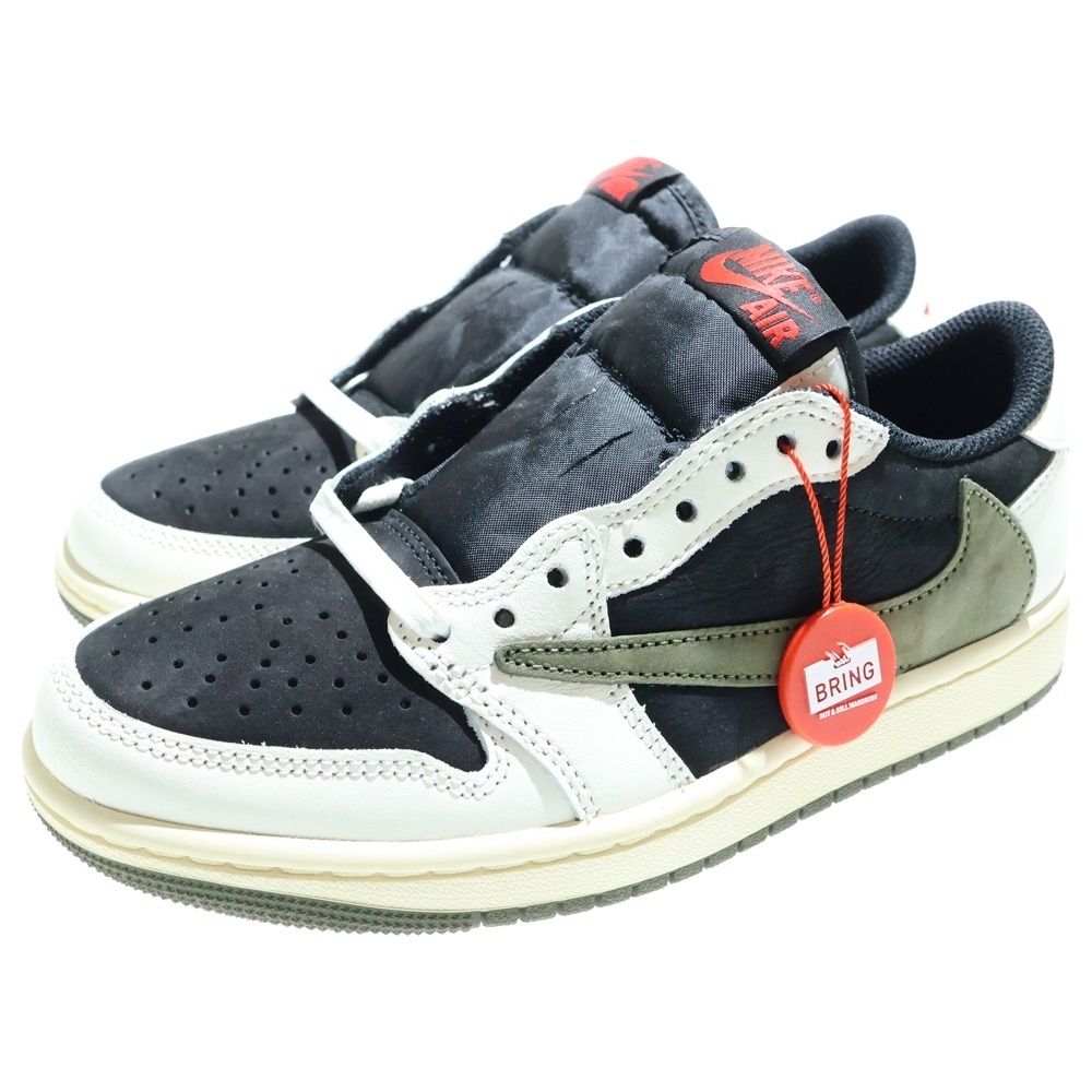 NIKE ナイキ ×TRAVIS SCOTT WMNS AIR JORDAN 1 LOW OG Medium Olive DZ 4137-106 ×トラヴィススコット ウィメンズ エアジョーダン1 ローカットスニーカー レディース