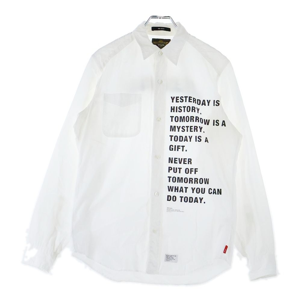 WTAPS ダブルタップス 長袖シャツ 白 ボタンダウン WTAPS LS ダブルタップス COTTON ボタン TWILL 希少WTAPS BUDS 16SS BK