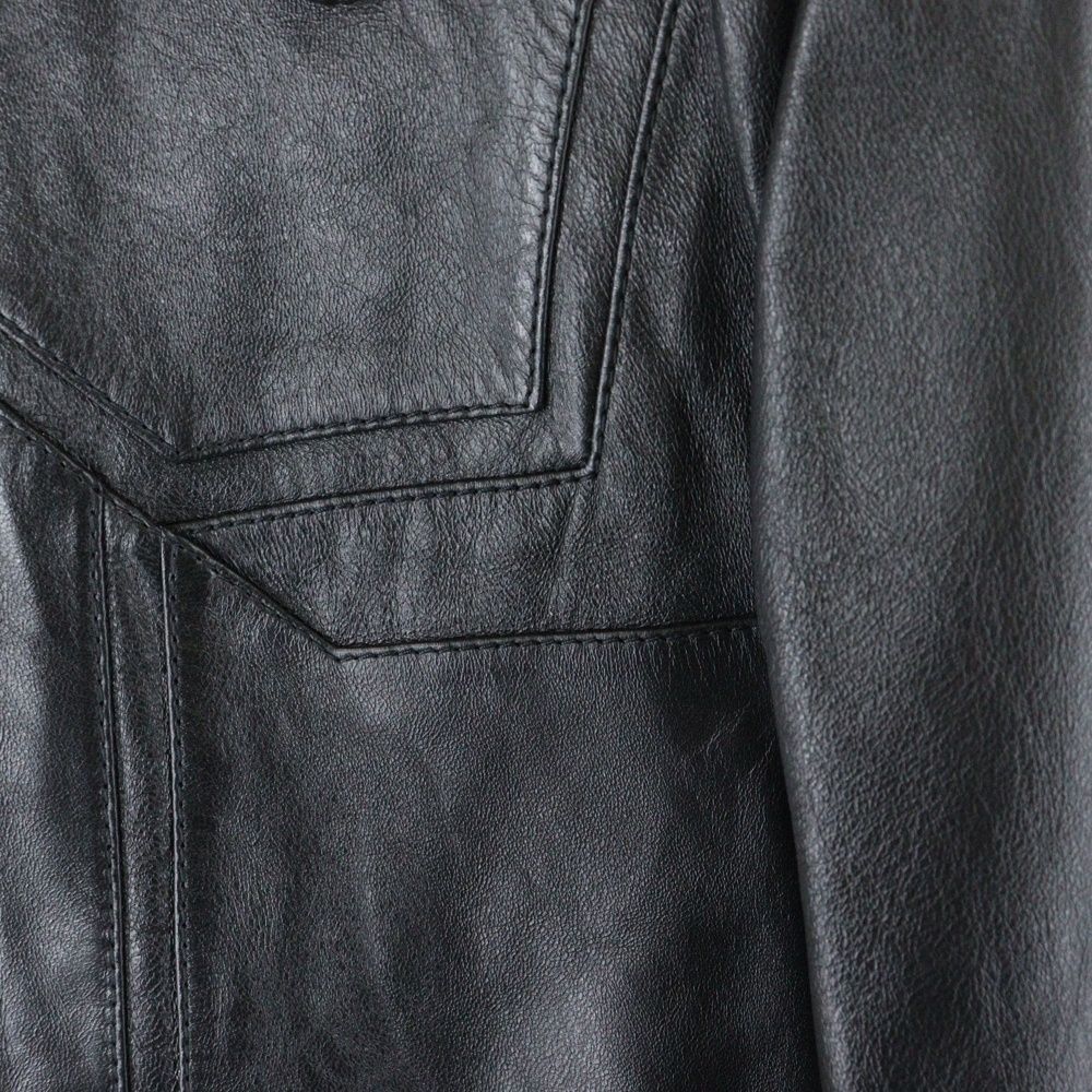 CELINE (セリーヌ) 23SS ソフトラムスキンレザージャケット ブラック