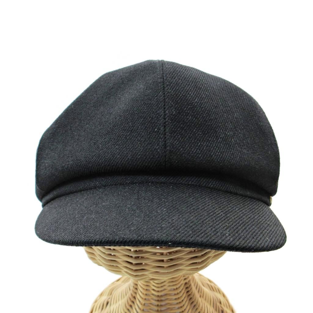 カシラ CA4LA 美品 MOON 9 キャスケット キャップ 帽子 ブラック 黒