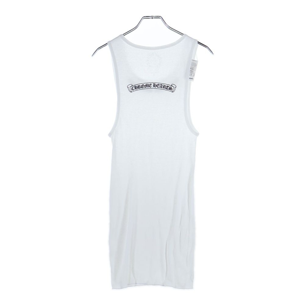 CHROME HEARTS クロムハーツ Neck Logo Back Scroll Tank Top Size ネックロゴ バックスクロール タンクトップ ホワイト