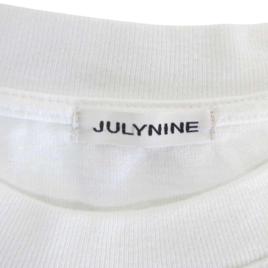 JULYNINE ジュライナイン　05.White Shirt シャツ ジュライ ナイン JULYNINE 極美品 LOGO-T WHITE SPLENDORE Tシャツ