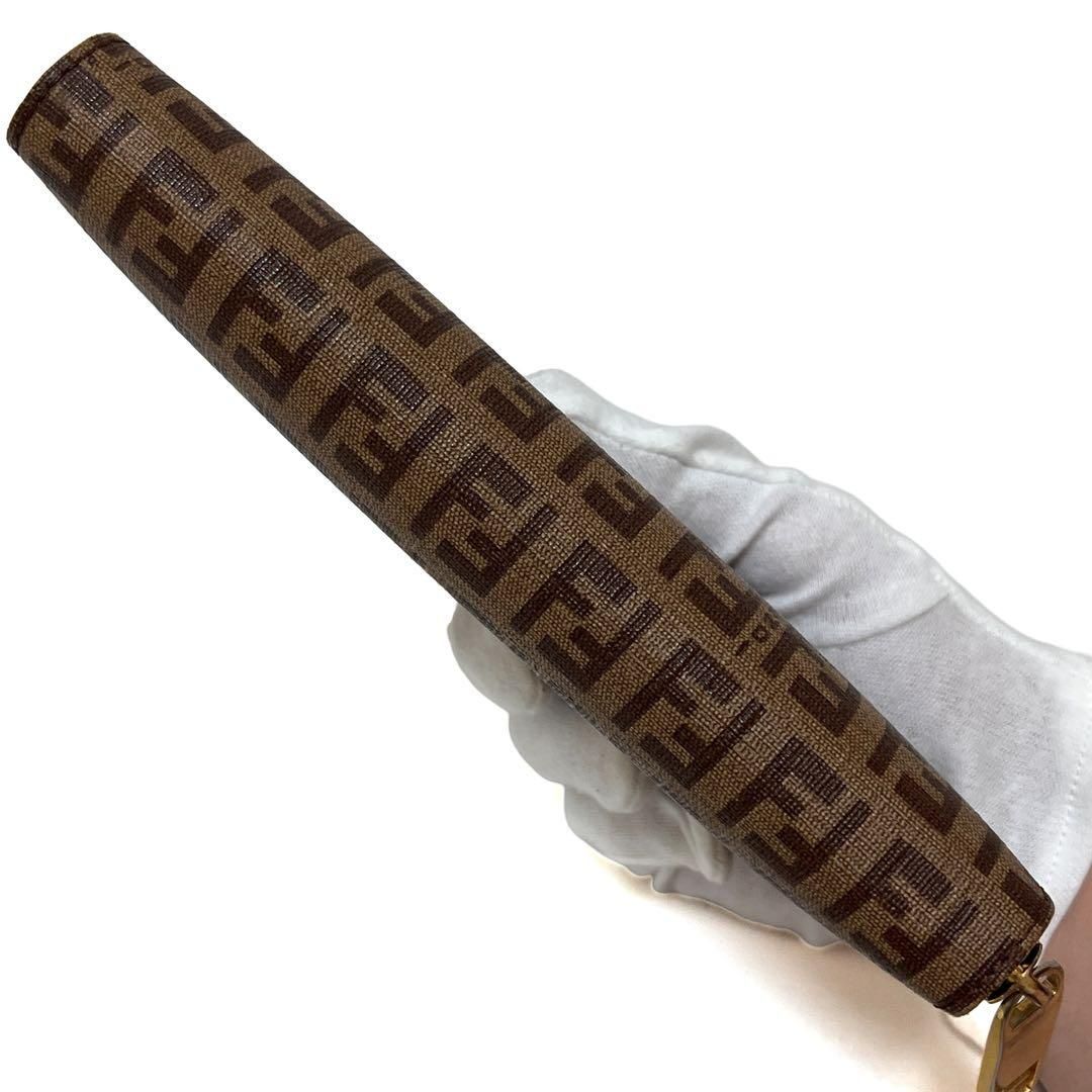 FENDI フェンディ ラウンドファスナー長財布 PVC ズッキーノ ズッカ