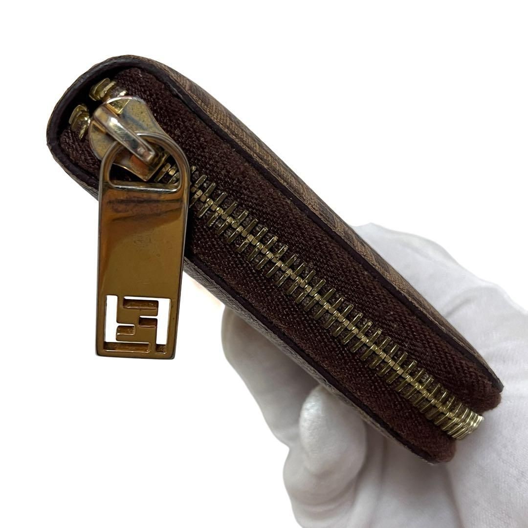 FENDI フェンディ ラウンドファスナー長財布 PVC ズッキーノ ズッカ