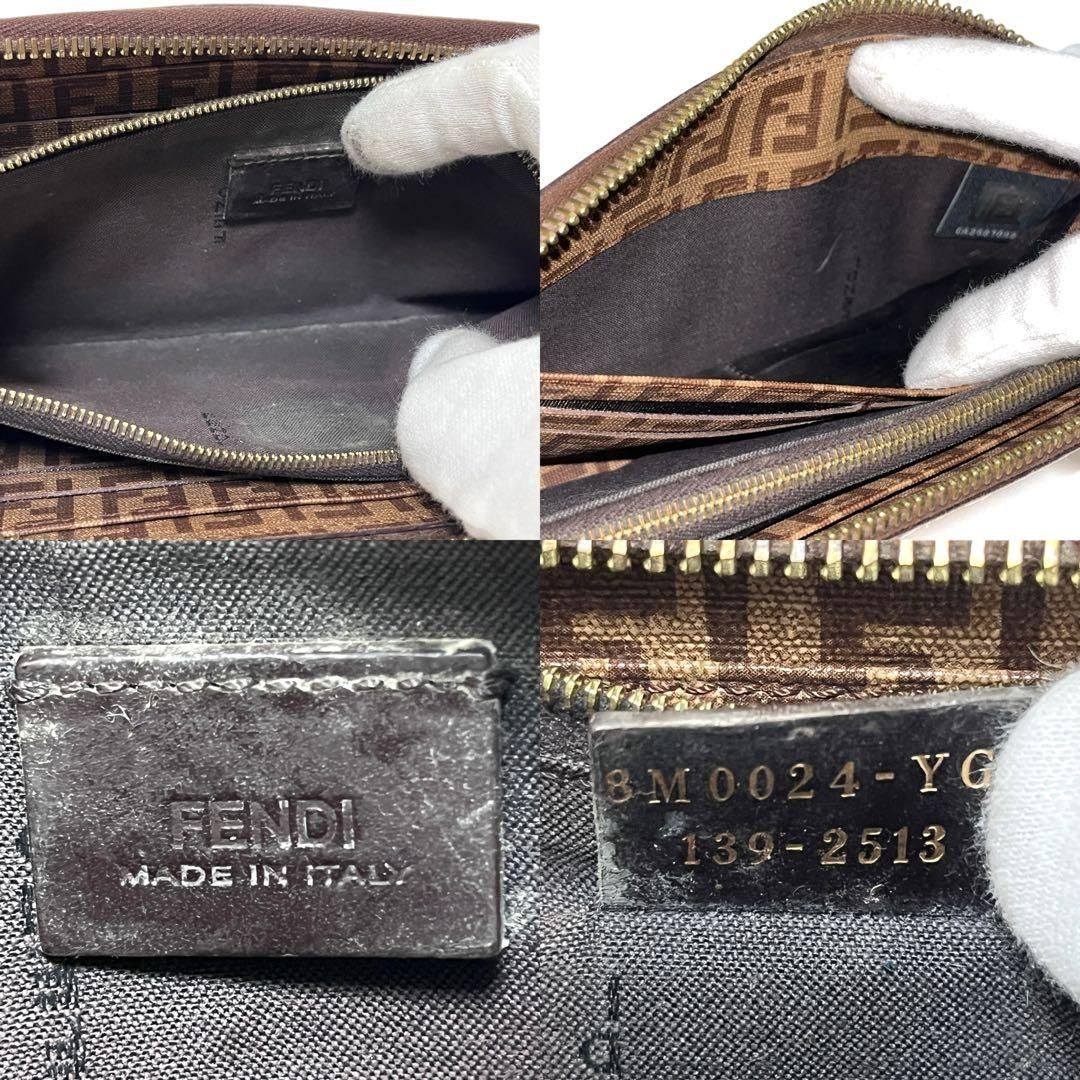 FENDI フェンディ ラウンドファスナー長財布 PVC ズッキーノ ズッカ
