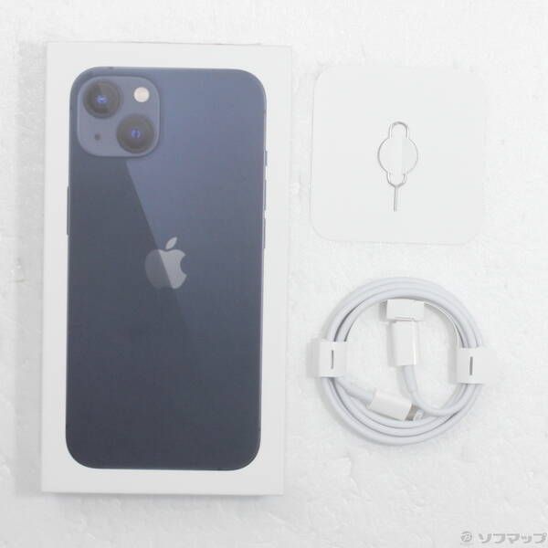中古品〕 iPhone13 128GB ミッドナイト MLNC3J／A SIMフリー【344