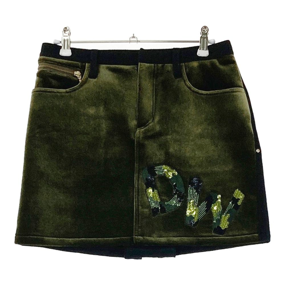 【新品タグ付き】DANCE WITH DORAGON  スパンコール スカート サイズ：2 DANCE WITH DRAGON ダンスウィズドラゴン 起毛切替 スカート