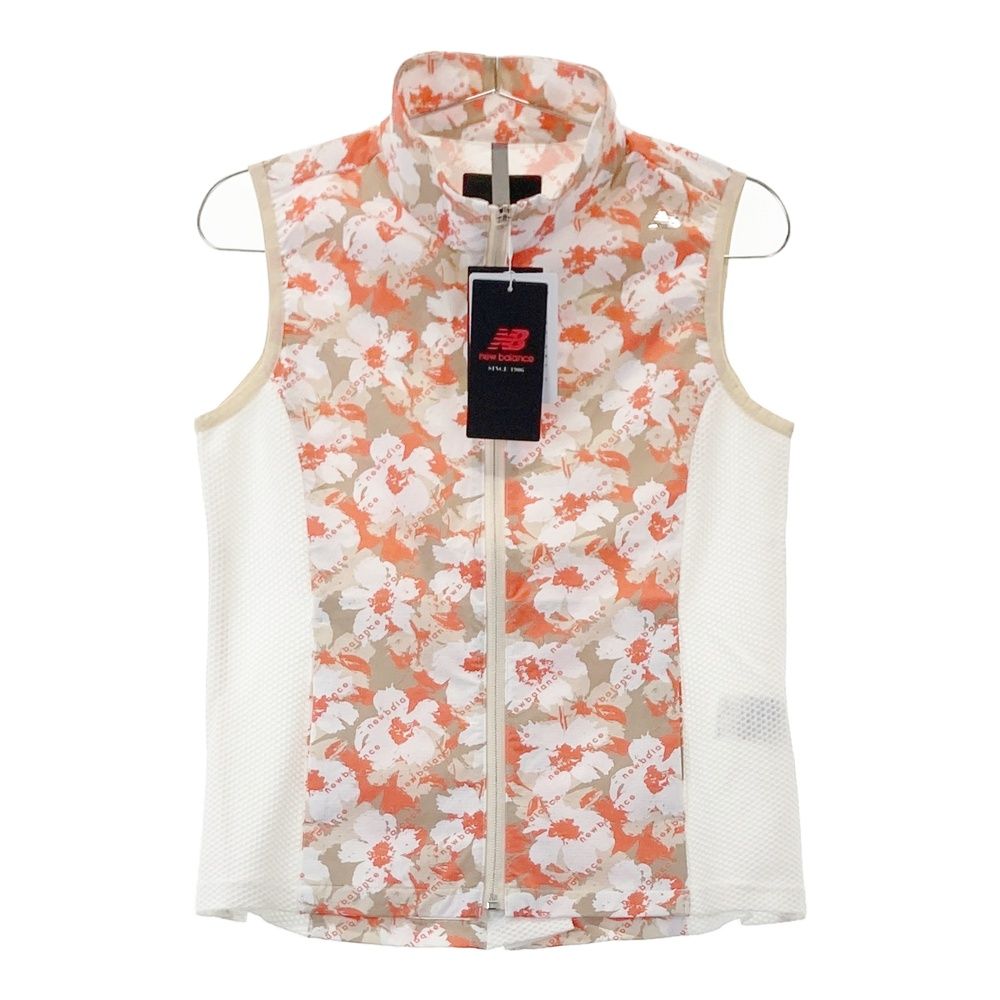 サイズ：0 NEW BALANCE GOLF ニューバランス 2023年モデル ジップベスト 総柄 ベージュ系 [240101567761] ゴルフウェア レディース ストスト