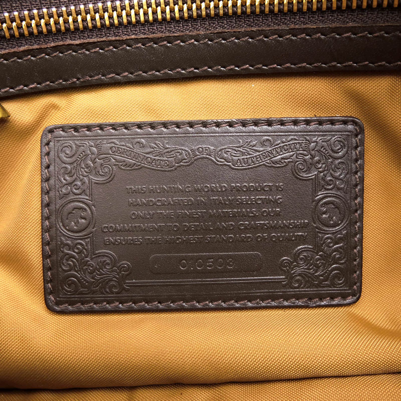 ハンティングワールド HUNTING WORLD バッグ セカンドバッグ クラッチバッグ 鞄 メンズ 男性 男性用 レザー 革 本革 ブラウン 茶 BATTUE LEATHER バチューレザー