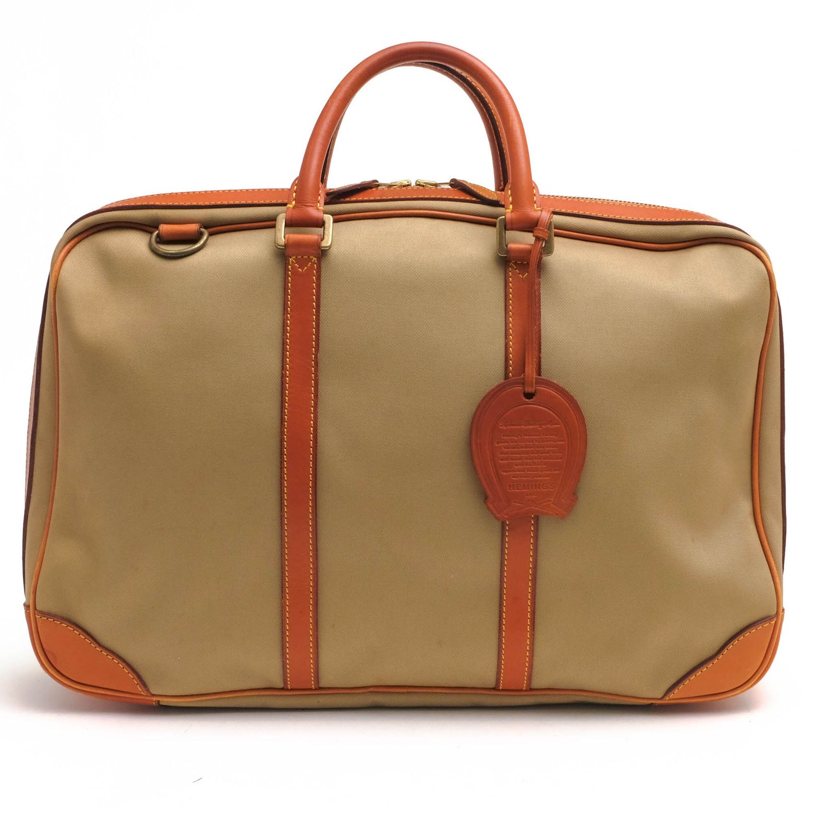 ヘミングス HEMING S バッグ ブリーフケース ビジネスバッグ 鞄 ビジネス メンズ 男性 男性用 コットン 綿 キャンバス レザー 革 ベージュ
