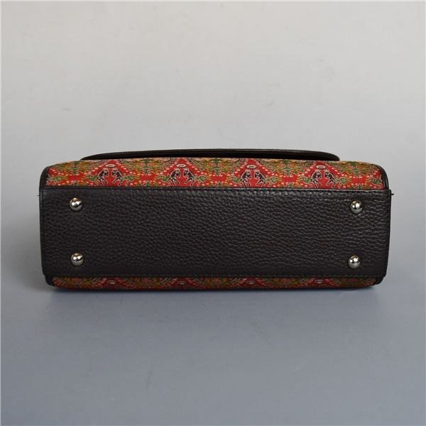 龍村美術織物 経錦 円文白虎朱雀錦 着物 和装バッグ 利休バッグ お茶席