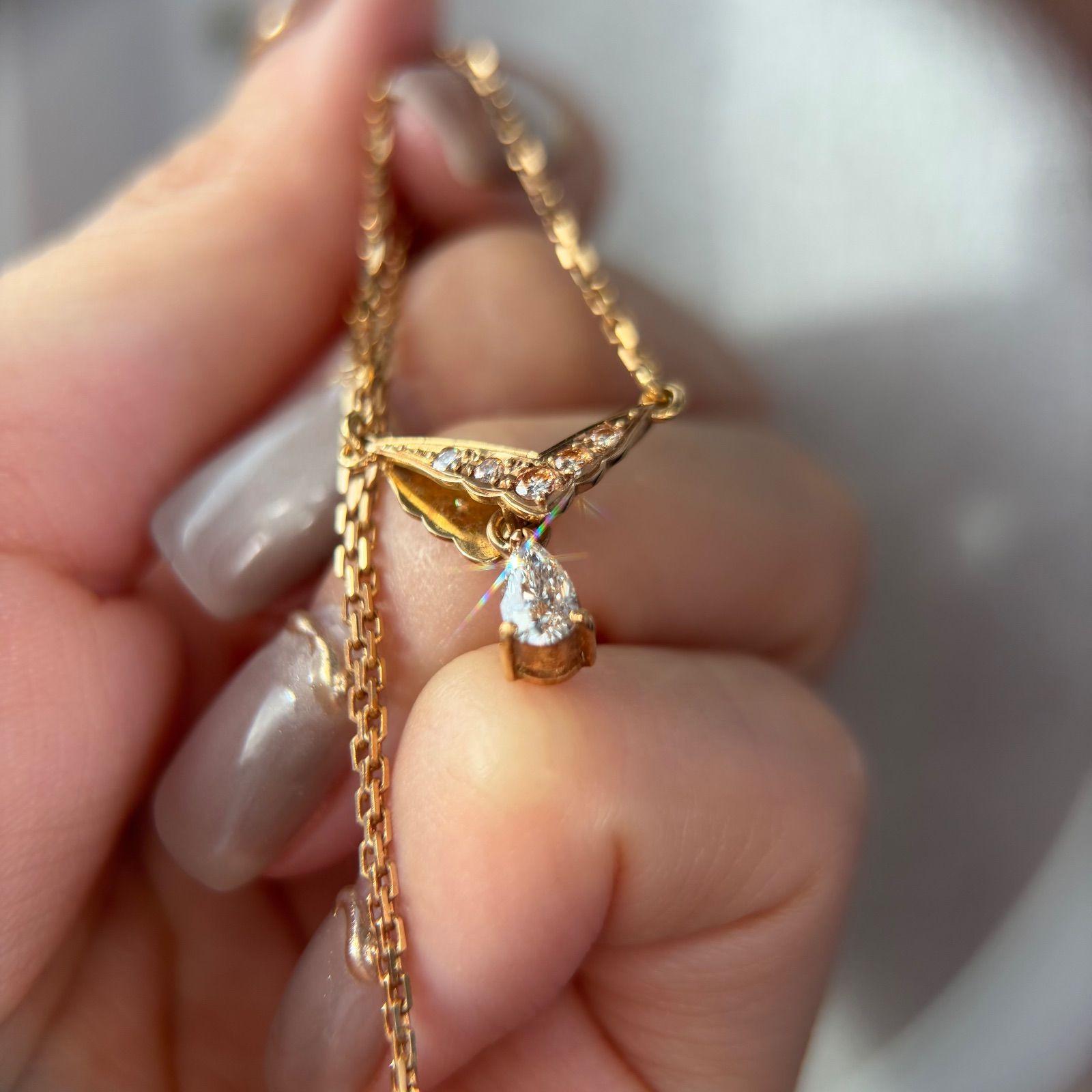 買取店】希少✨ヴィンテージ Christian Dior K18 天然ダイヤ
